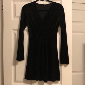 Black mini velvet dress from expresss